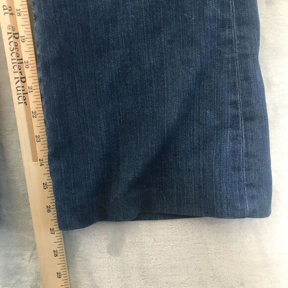 Talbots Flawless Five Pocket Flare Curvy Jean Womens 4 Medium Blue Altered 27" - Picture 11 of 12